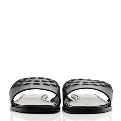 Hermes Calfskin Chaine d'Ancre Gaelle Sandals 40.5 Black 2 of 9