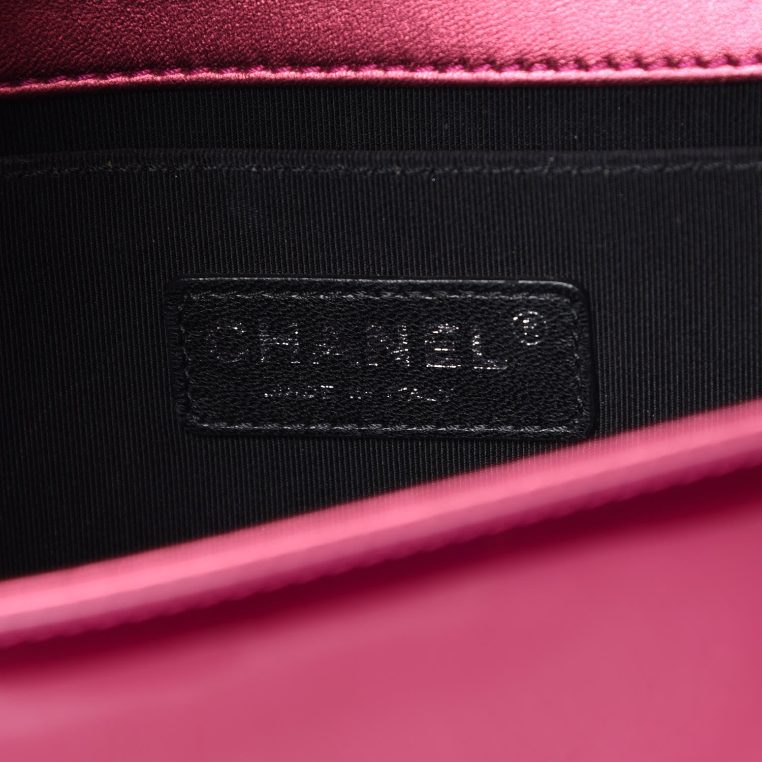 Chanel Metallic Patent Calfskin Quilted Medium Boy Flap Pink 6 of 10