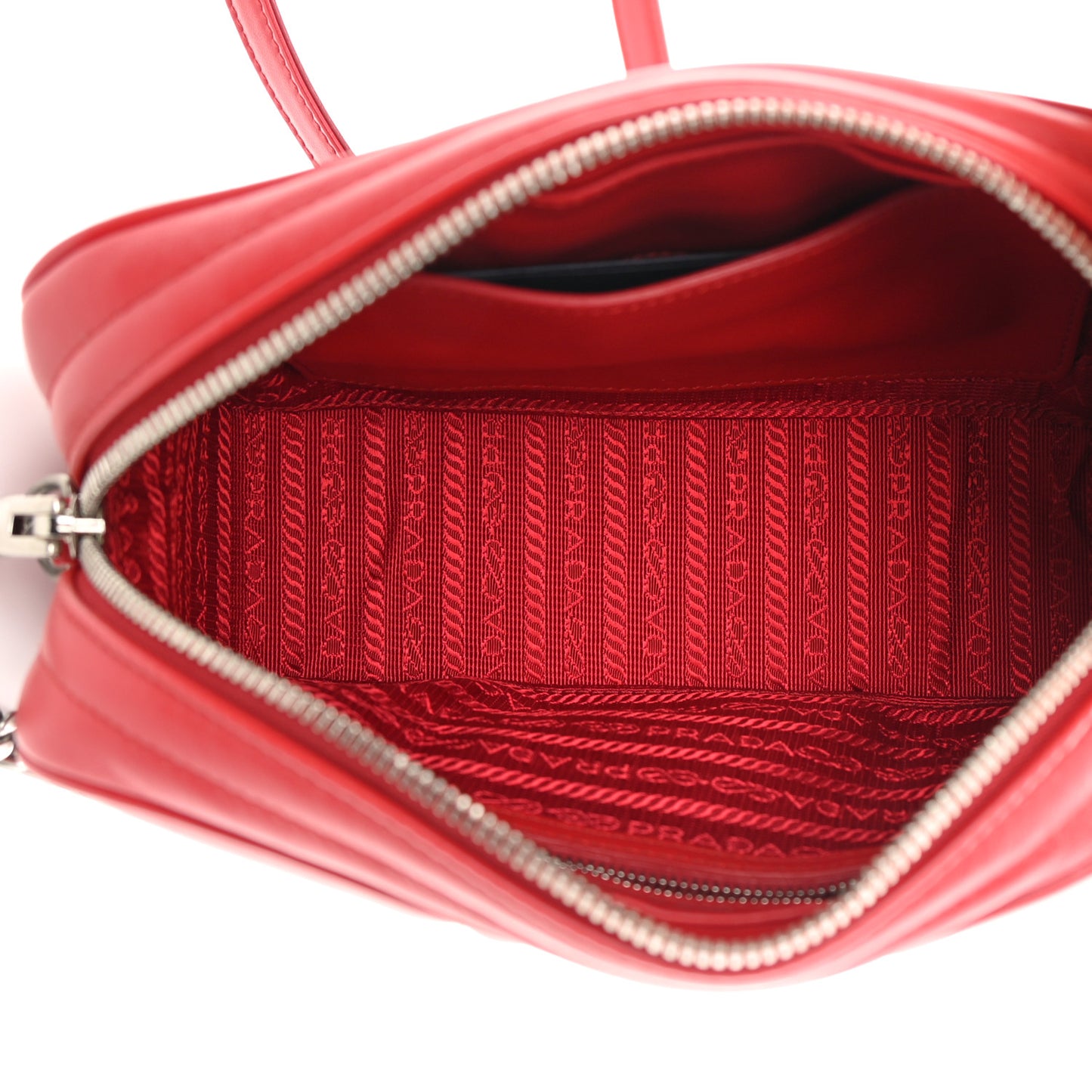 Soft Calfskin Diagramme Camera Bag Rosso
