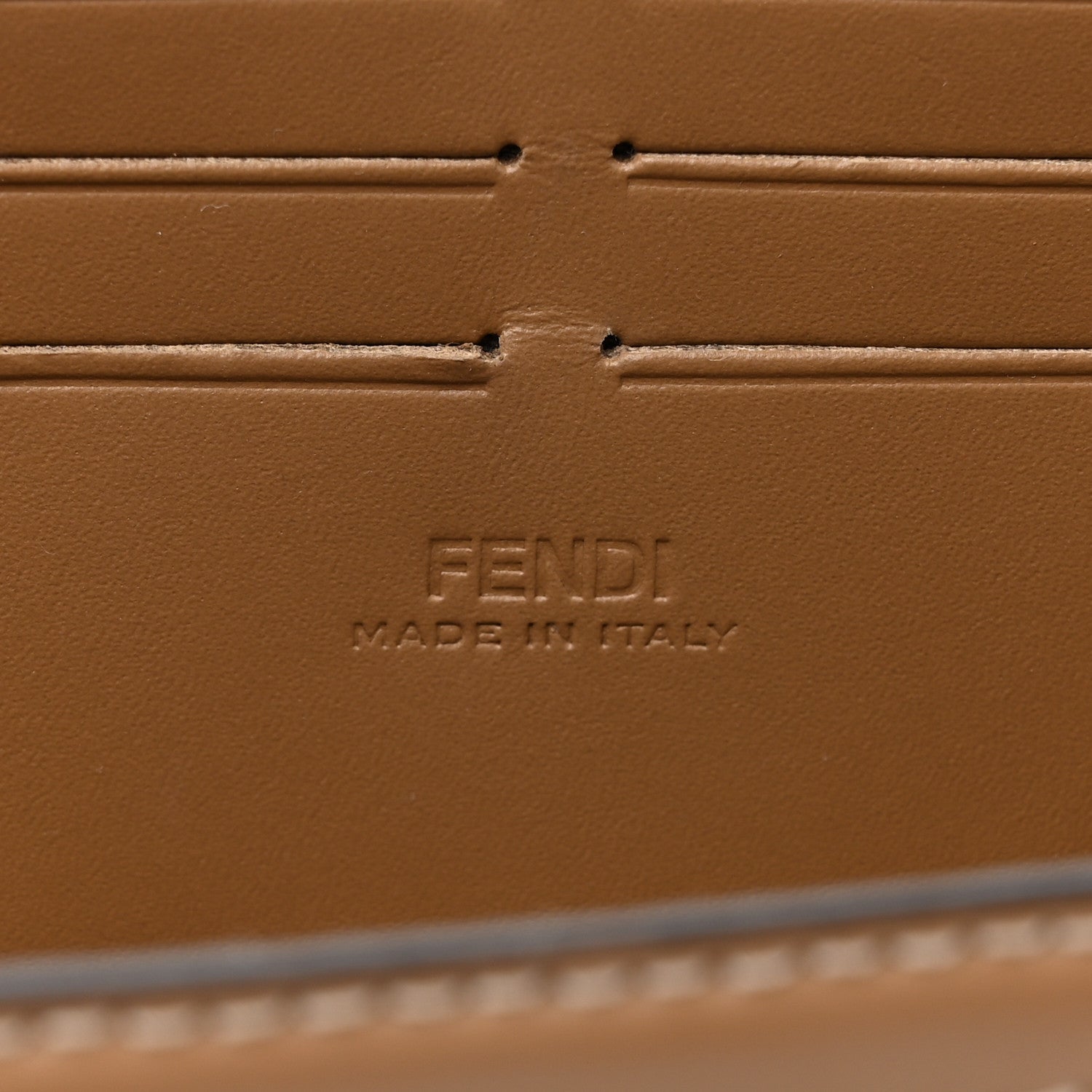 Fendi Recycled Fabric Jacquard Vitello King FF 1974 Baguette Soft Trunk Tobacco Moro Sand 6 of 14