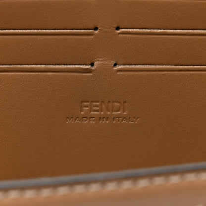Fendi Recycled Fabric Jacquard Vitello King FF 1974 Baguette Soft Trunk Tobacco Moro Sand 6 of 14