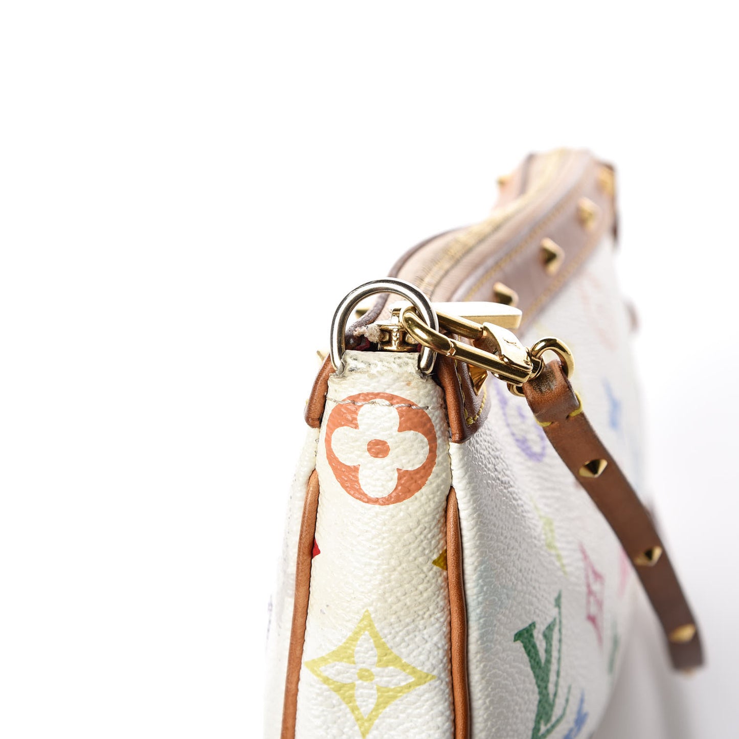 Monogram Multicolor Pochette Accessories White