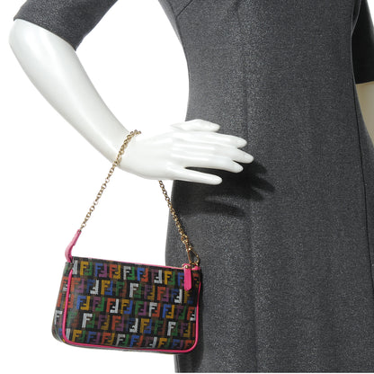Fendi Zucchino Spalmati FF Multicolor Pochette Tobacco Multicolor 2 of 11