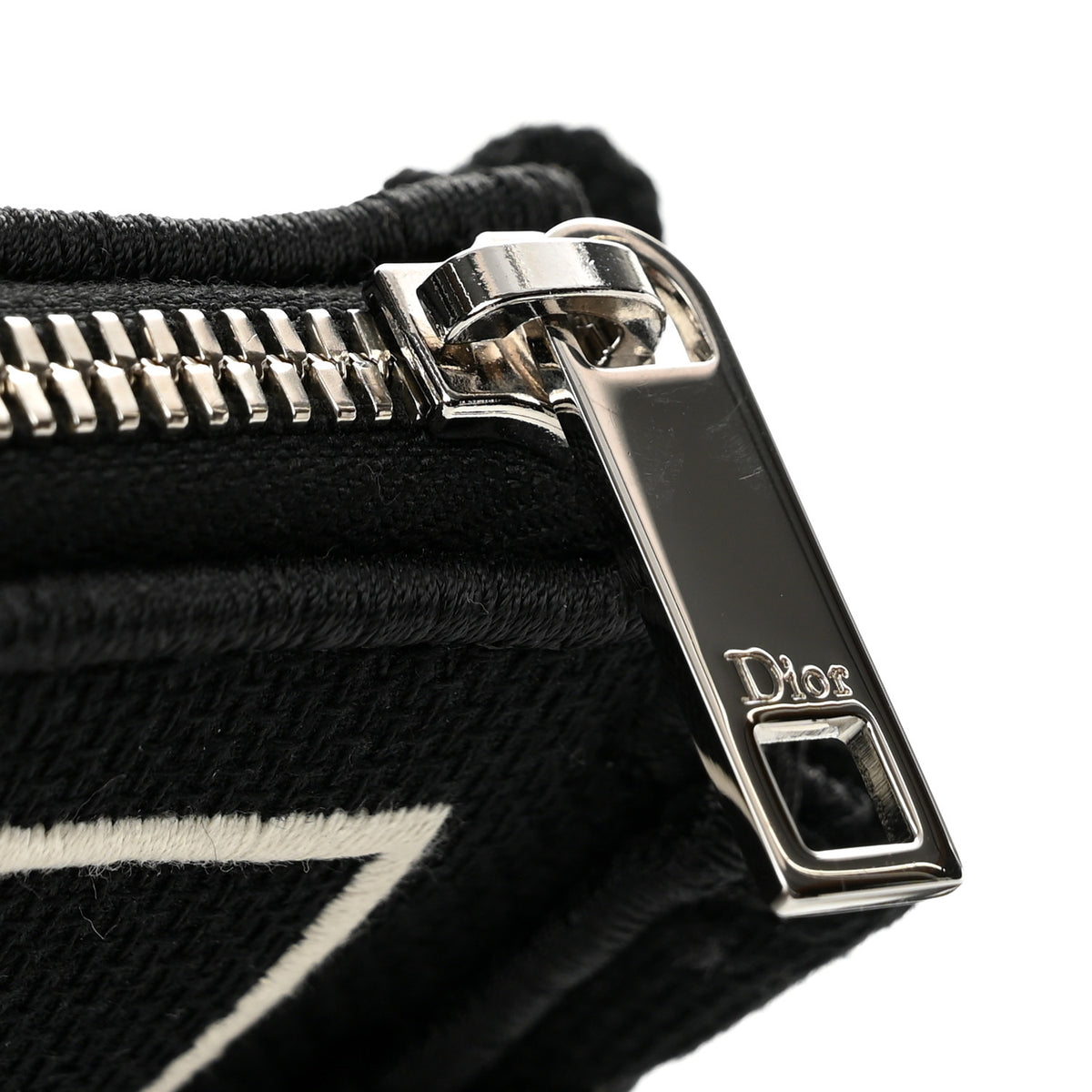 Cotton Canvas A5 Capote Pouch Wristlet Black White