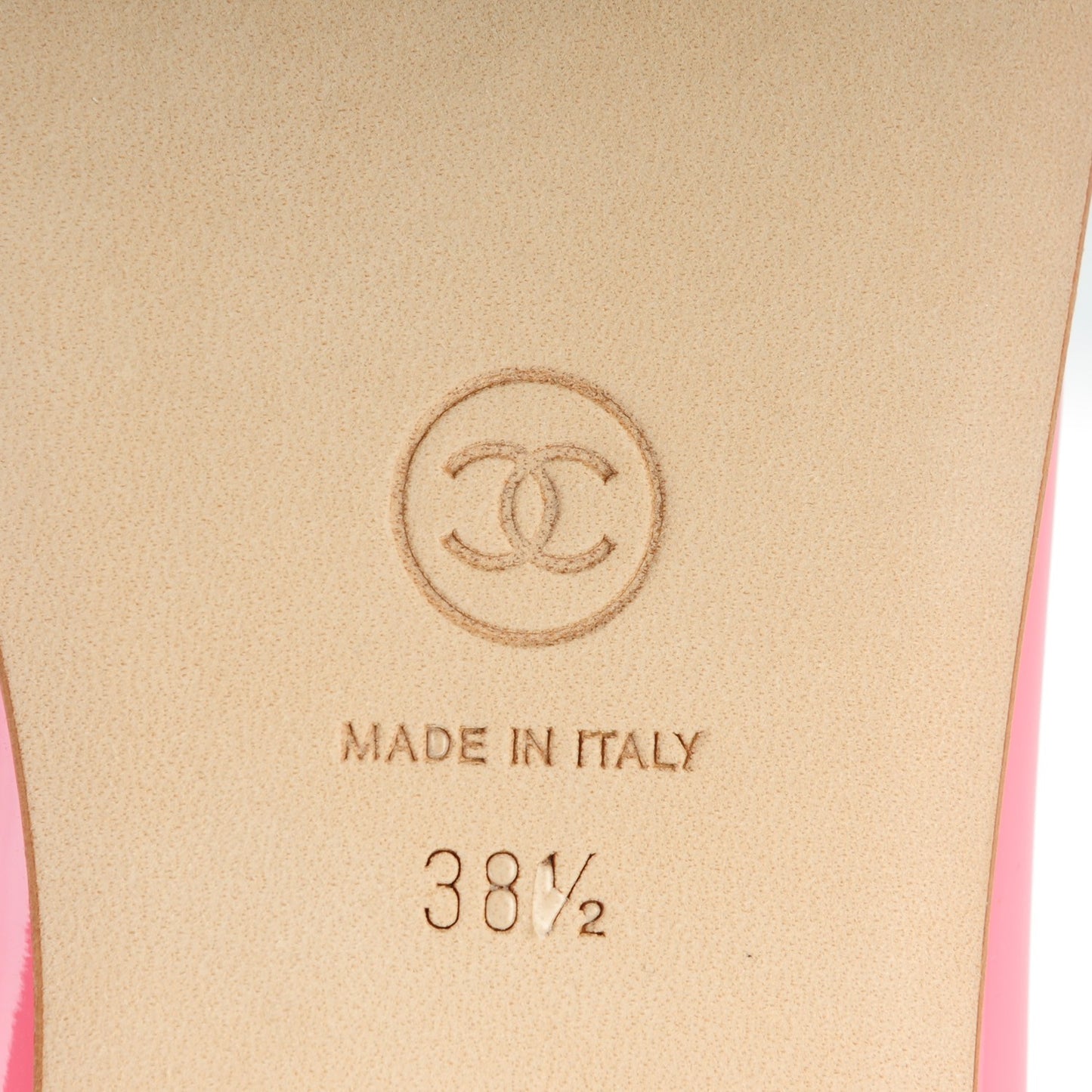Patent CC Cap Toe Ballerina Flats 38.5 Pink