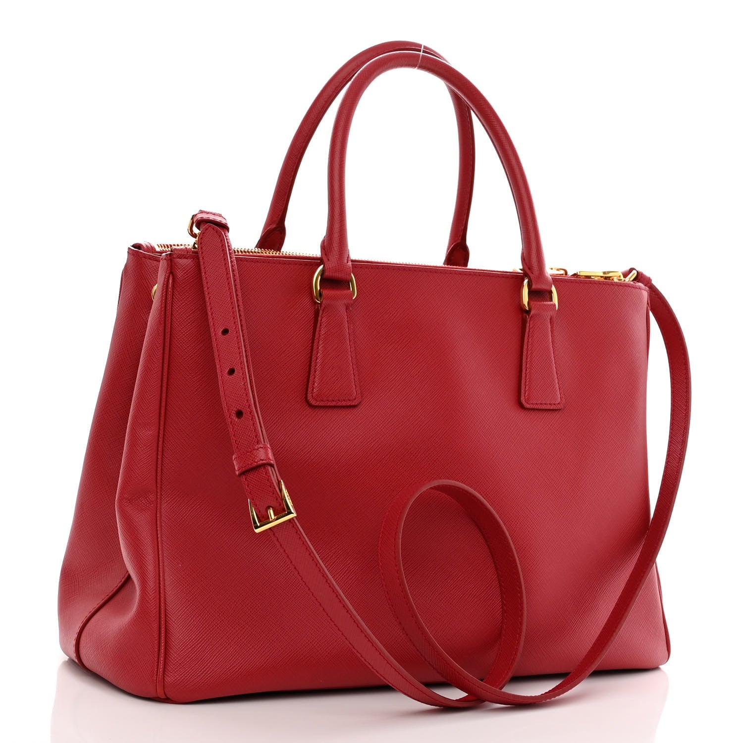 Prada Saffiano Lux Medium Tote Fuoco 3 of 9