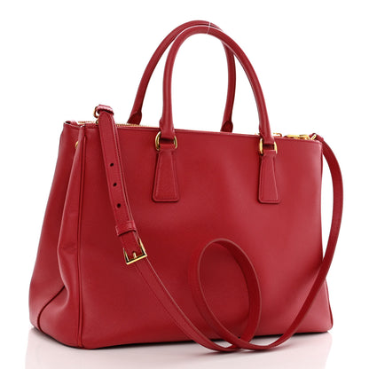 Prada Saffiano Lux Medium Tote Fuoco 3 of 9