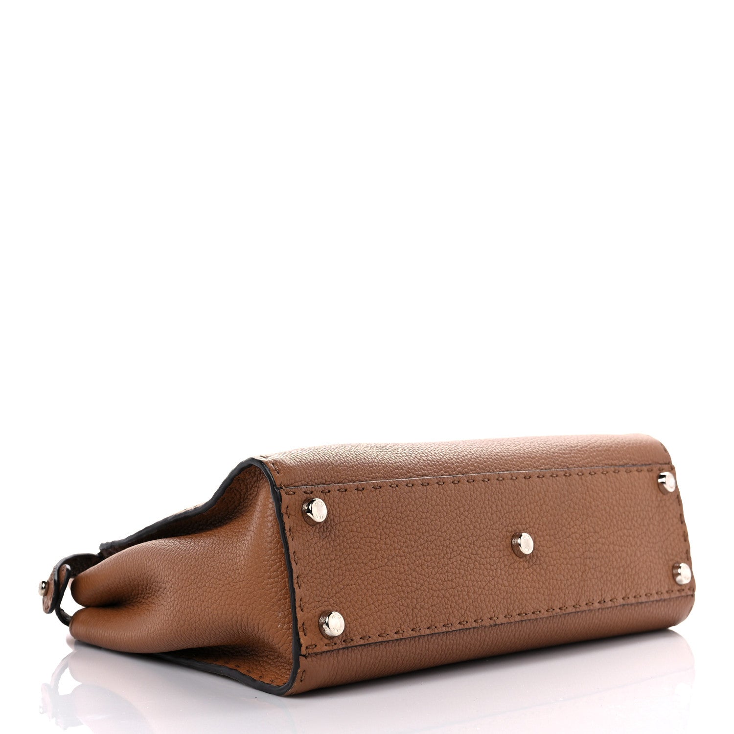 Fendi Cuoio Romano Selleria Bi-Color Medium Peekaboo Iconic Satchel Mou Deserto 5 of 13