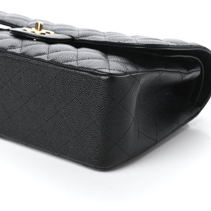 Chanel Caviar Quilted Jumbo Double Flap Black 7 of 10