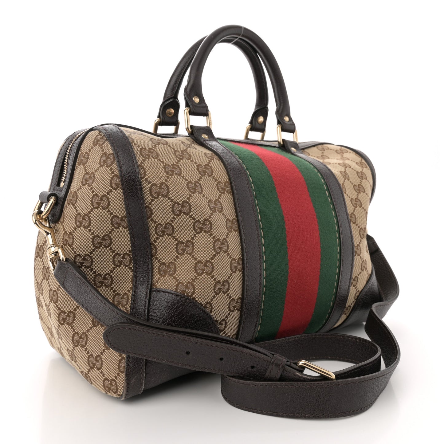 Monogram Vintage Web Medium Webby Bee Boston Dark Brown