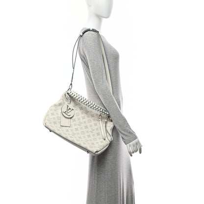 Louis Vuitton Mahina Beaubourg Hobo MM Snow Orage Blue 2 of 9