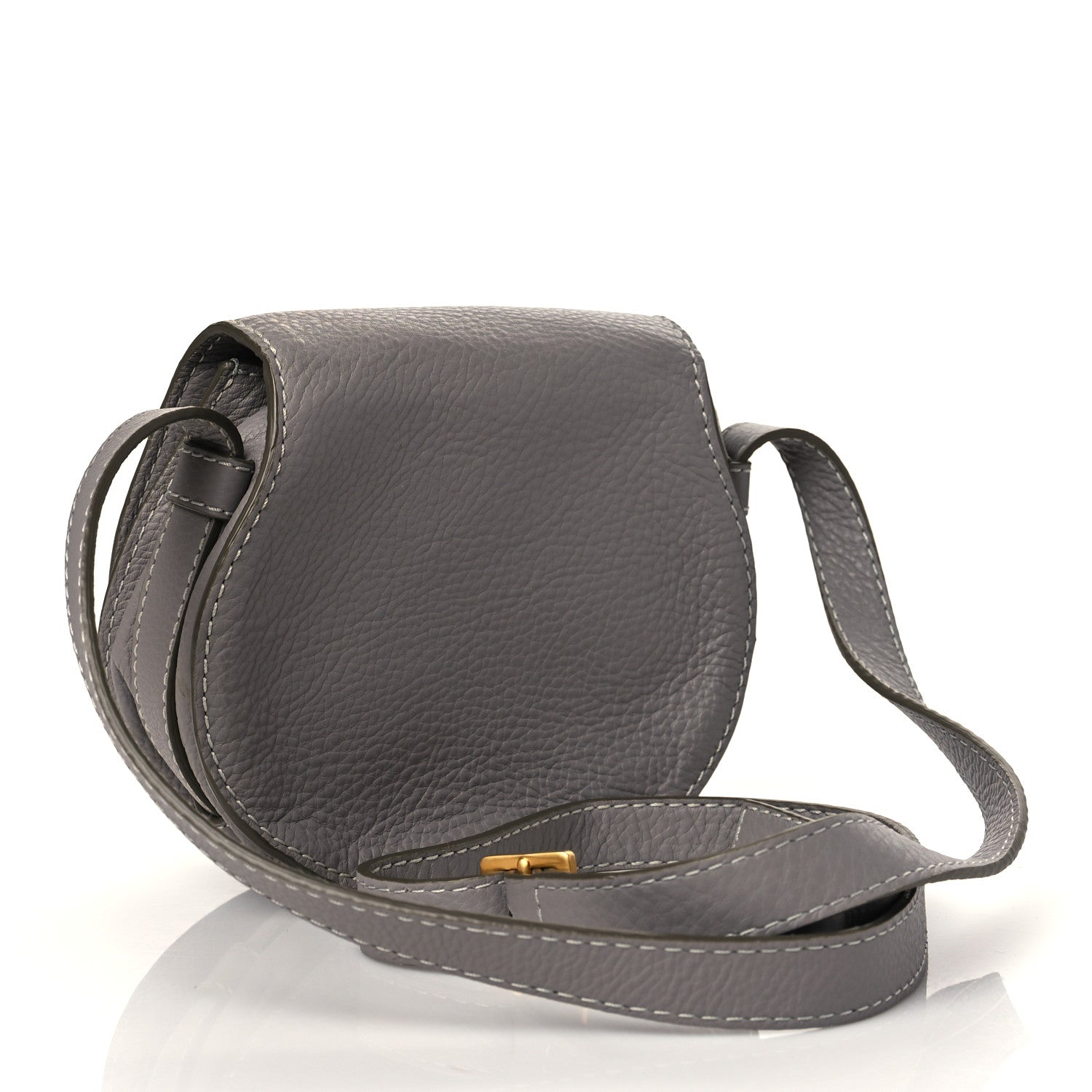 Chloe Calfskin Mini Marcie Round Crossbody Bag Cashmere Grey 3 of 11