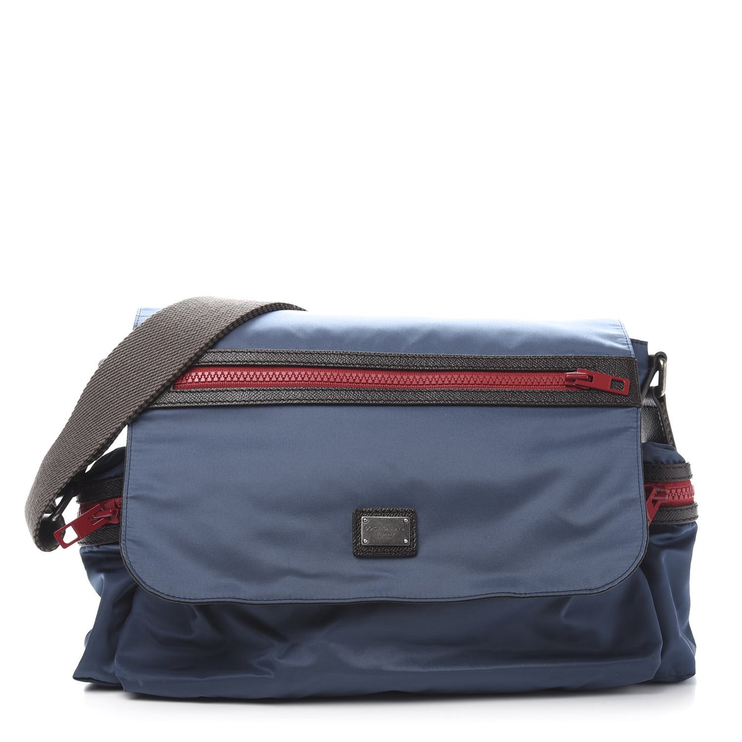 Nylon Messenger Bag Blue Multicolor