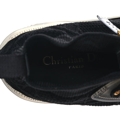 Christian Dior Technical Knit Calfskin Womens Walk'N'Dior High Top Sneakers 38 Black 7 of 9