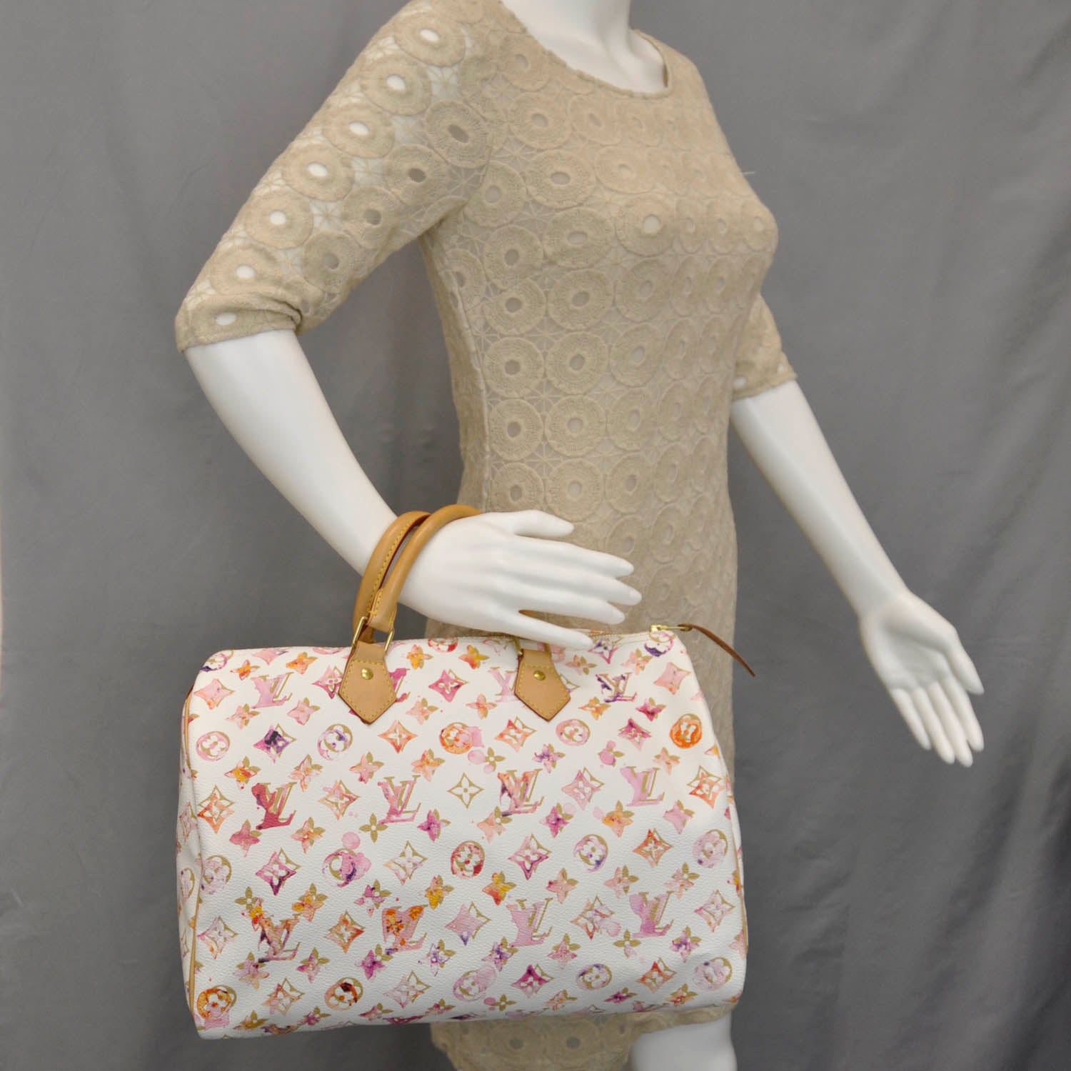 Louis Vuitton Watercolor Aquarelle Speedy 35 White 2 of 9