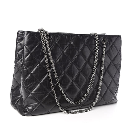 Chanel Aged Calfskin Quilted Reissue 2.55 Tote Black 3 of 11