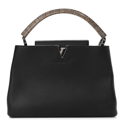 Louis Vuitton Taurillon Ayers Capucines MM Black 1 of 9