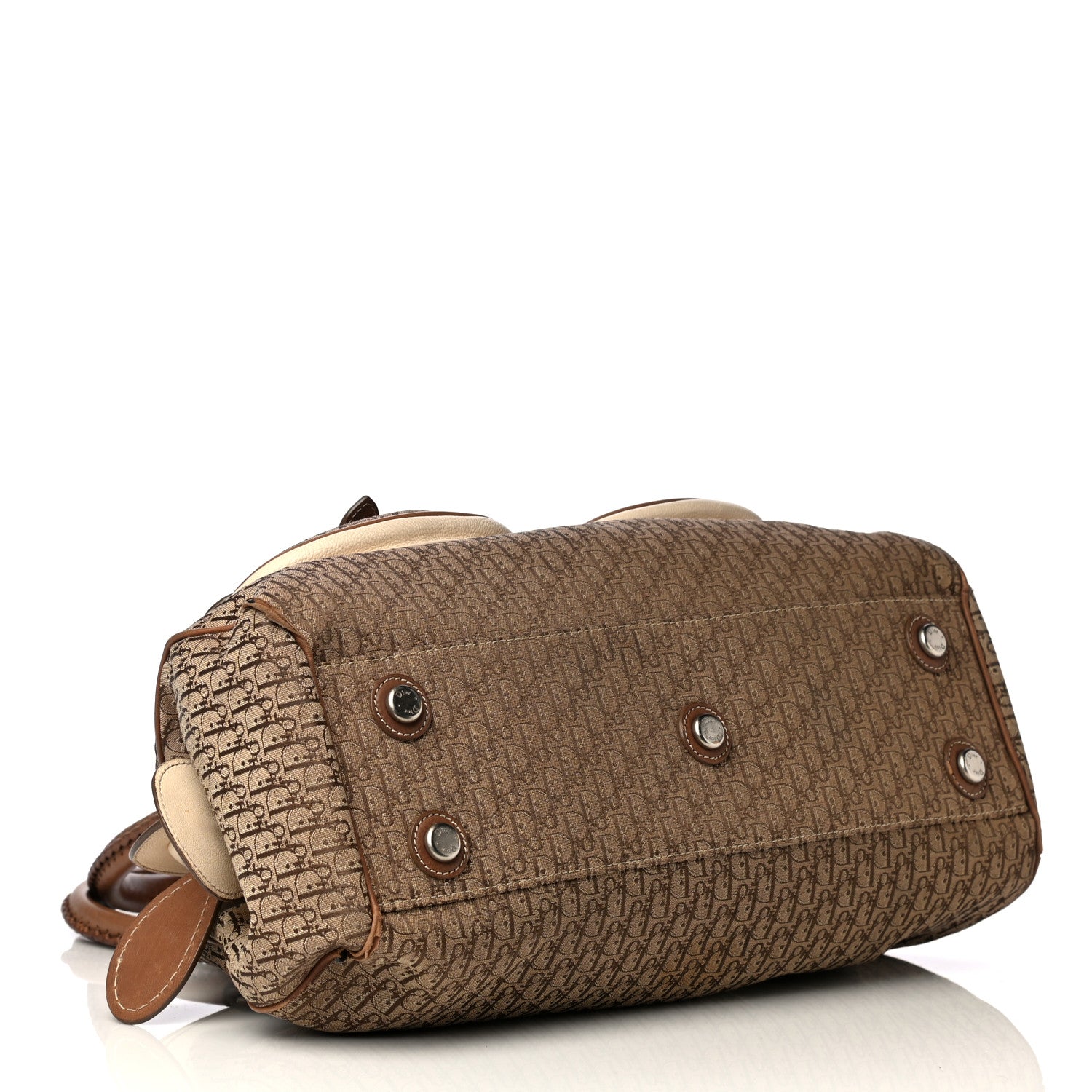 Christian Dior Monogram Large My Dior Frame Pocket Satchel Brown 3 of 6