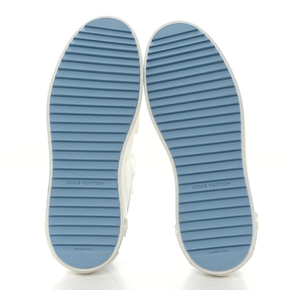Louis Vuitton Calfskin Time Out Bow Sneakers 38.5 Blue 5 of 8