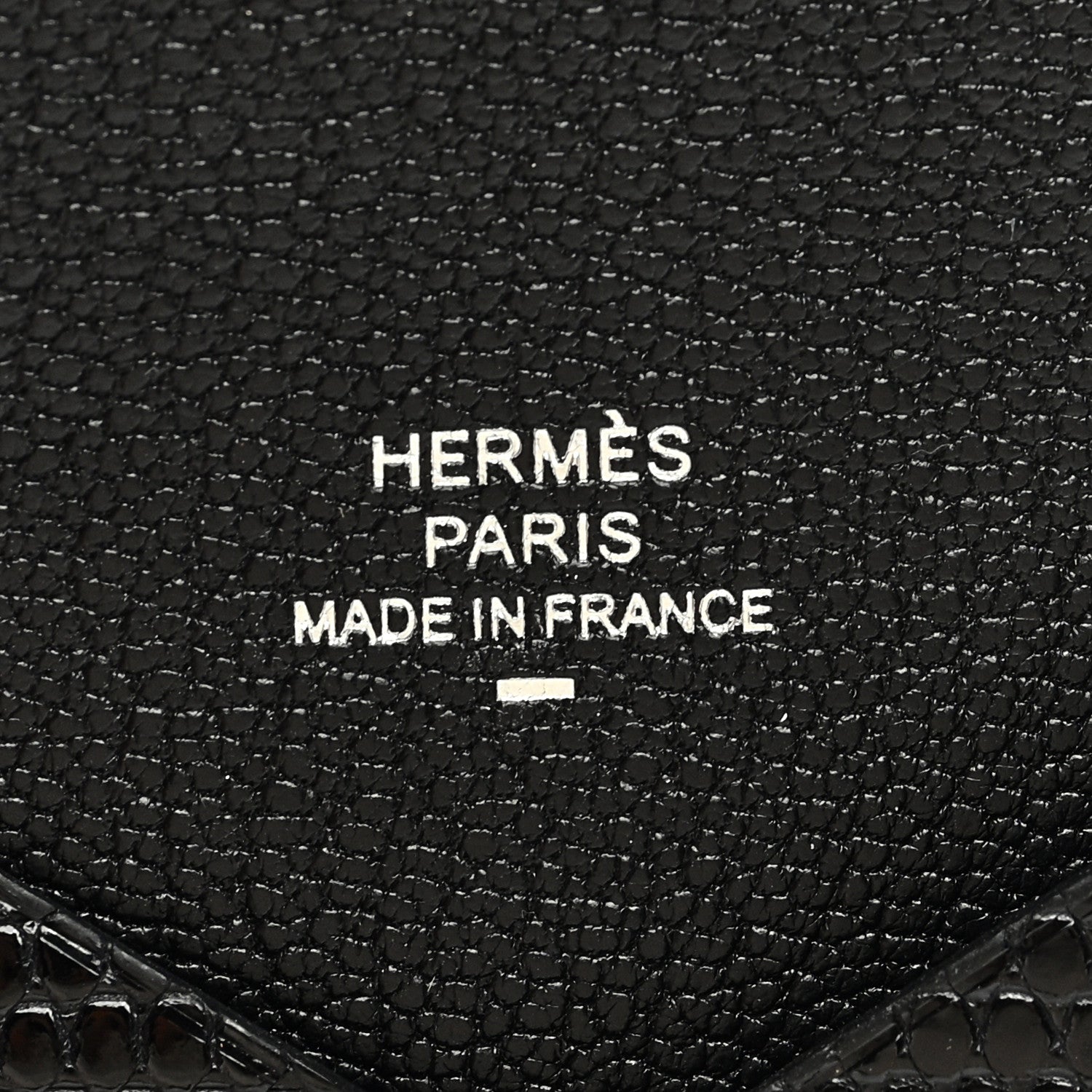 Hermes Lizard Calvi Card Case Black 6 of 6
