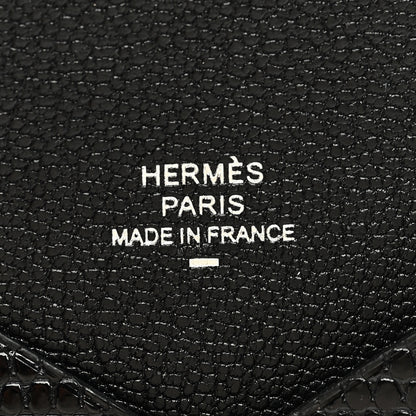 Hermes Lizard Calvi Card Case Black 6 of 6
