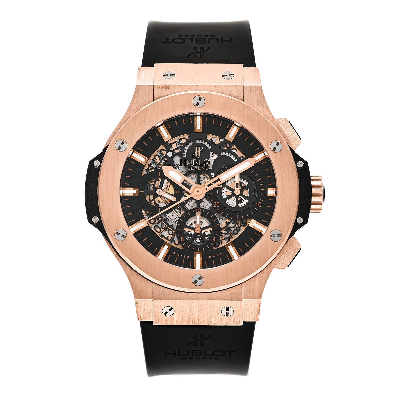 Hublot 18K Rose Gold Rubber 44mm Big Bang AeroBang Automatic Watch Black 311.PX.1180.GR 1 of 4