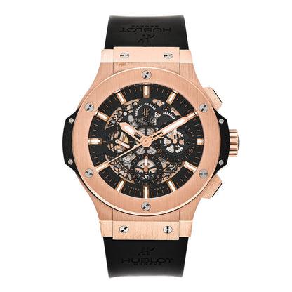 Hublot 18K Rose Gold Rubber 44mm Big Bang AeroBang Automatic Watch Black 311.PX.1180.GR 1 of 4