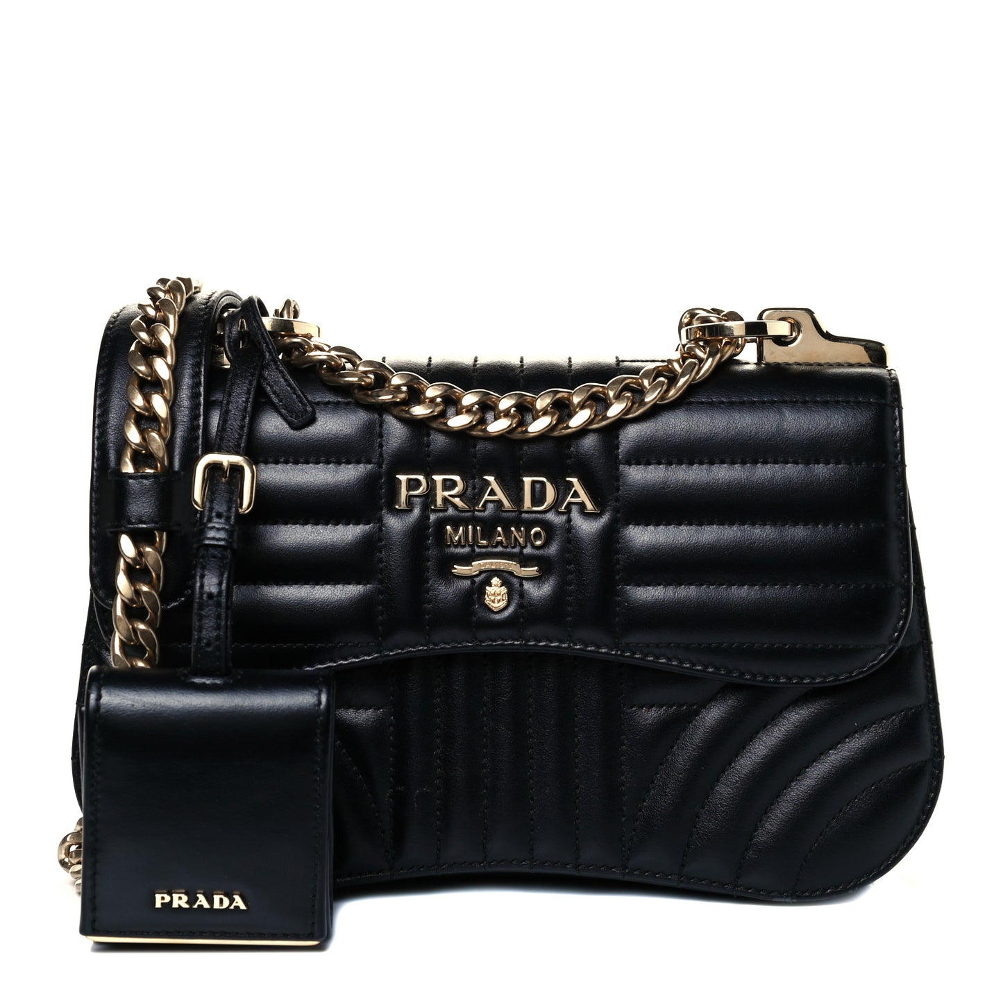 Soft Calf Medium Diagramme Flap Black