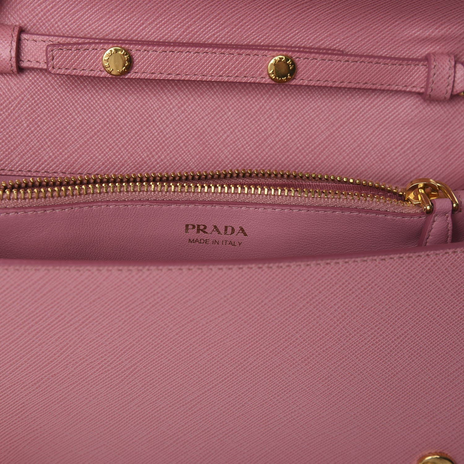 Prada Saffiano Lux Chain Wallet Petalo 7 of 10