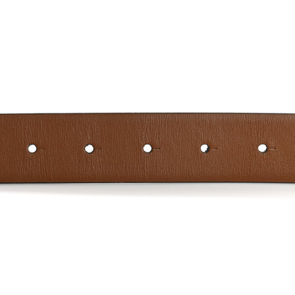 Valentino Garavani Glossy Calfskin VLogo Reversible 30mm Belt 70 28 Saddle Brown Black 3 of 5