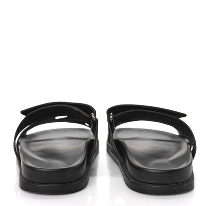 Hermes Calfskin Womens Chypre Sandals 38 Black 5 of 10