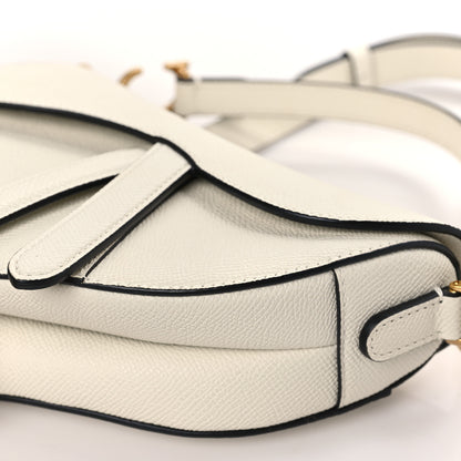 Christian Dior Grained Calfskin Mini Saddle Bag With Strap White 9 of 11