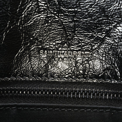 Saint Laurent Crinkled Calfskin Matelasse Monogram Medium Niki Chain Satchel Black 6 of 10