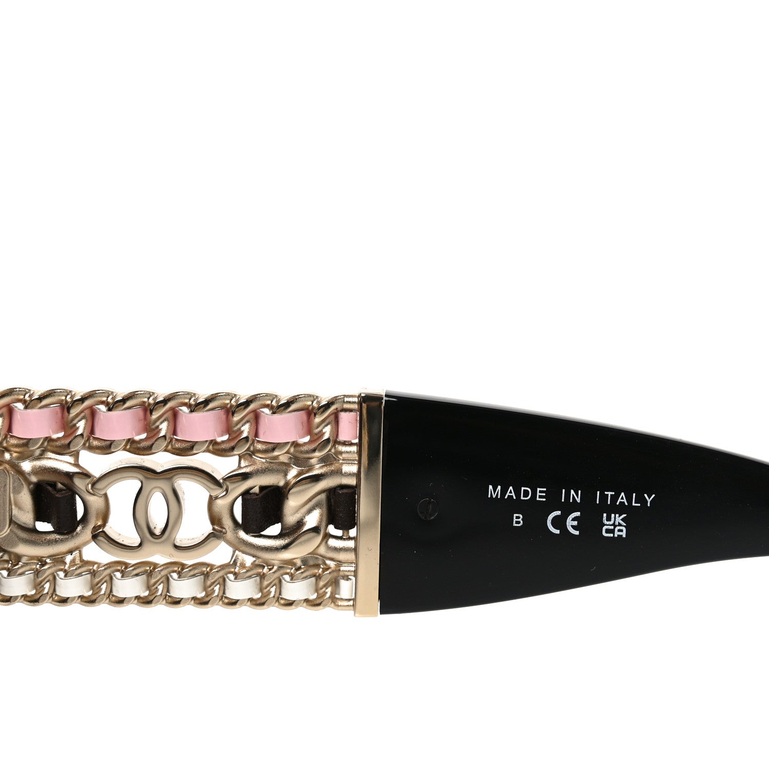 Chanel Acetate Calfskin Chain CC Sunglasses 5536-Q-A Black 6 of 7