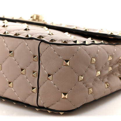 Valentino Garavani Nappa Medium Rockstud Spike Shoulder Bag Poudre 9 of 9