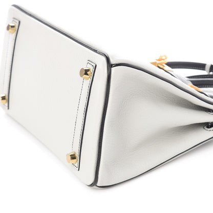 Hermes Chevre Mysore Horseshoe Birkin 25 Gris Perle Black 9 of 11