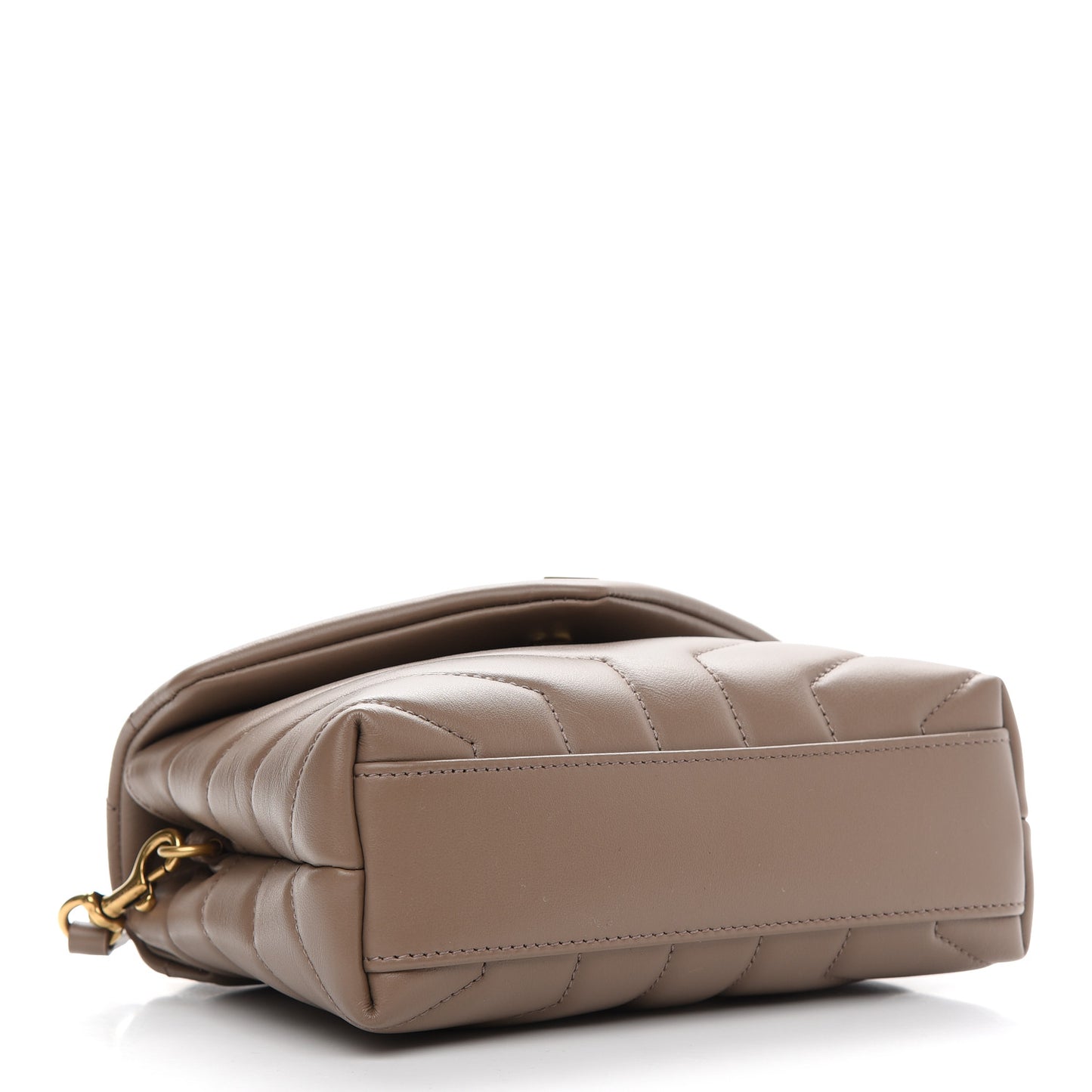 Calfskin Y Quilted Monogram Toy Loulou Crossbody Bag Taupe