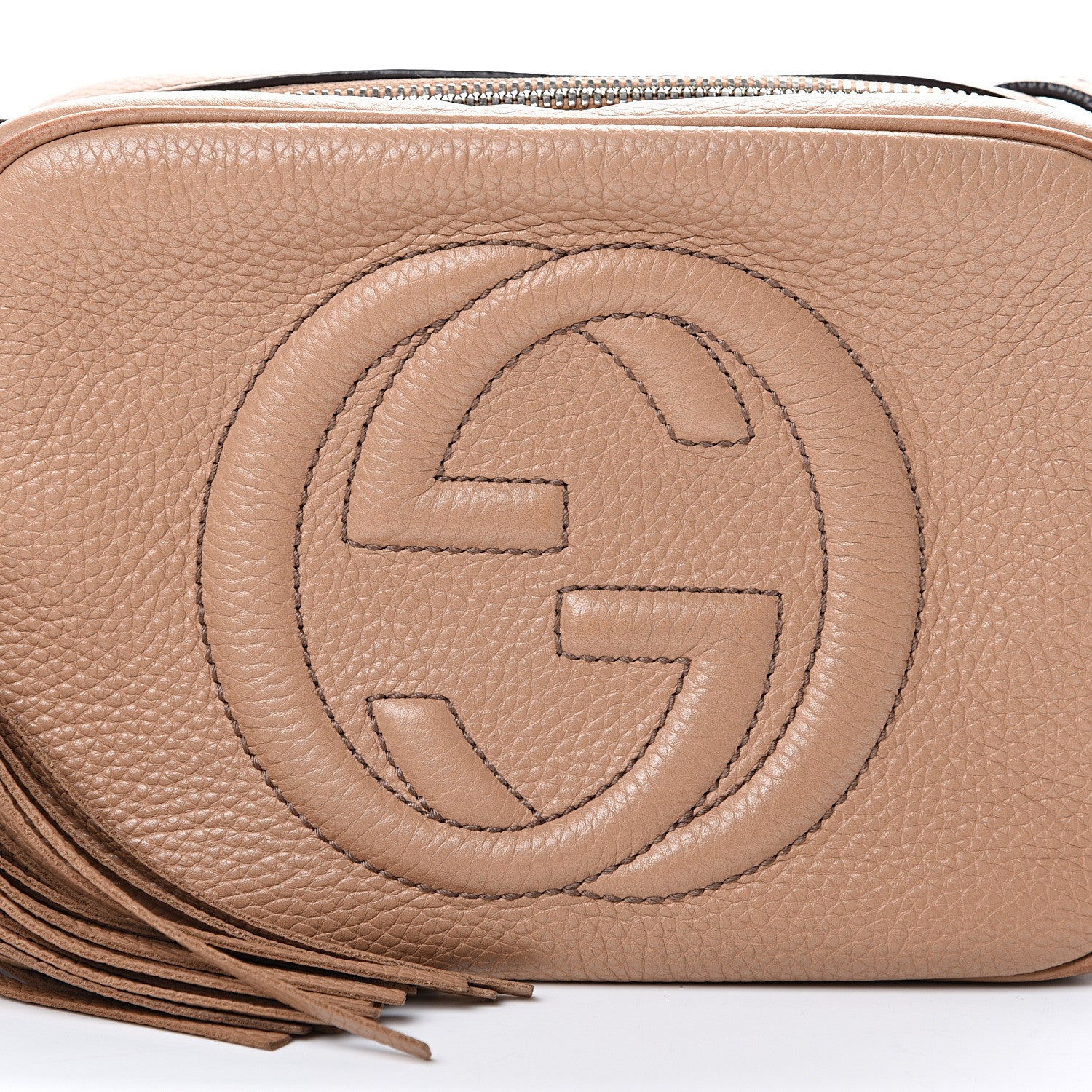 Gucci Pebbled Calfskin Small Soho Disco Bag Camelia 7 of 17