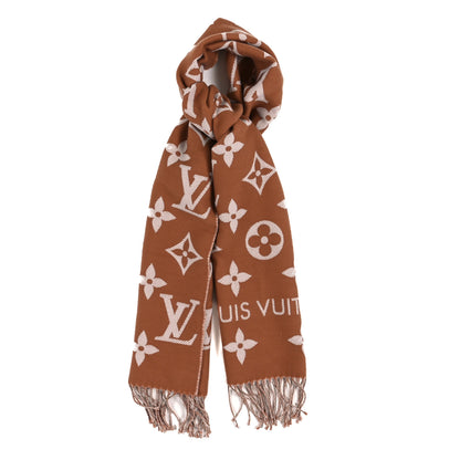 Louis Vuitton Cashmere Monogram Reykjavik Scarf Sand 1 of 3