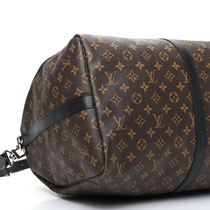 Louis Vuitton Monogram Macassar Keepall Bandouliere 55 5 of 9