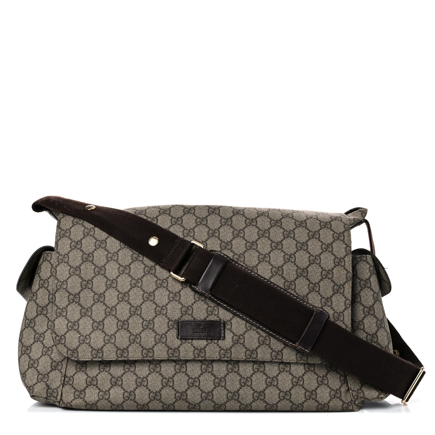 Gucci GG Plus Monogram Messenger Diaper Bag Dark Brown 3 of 32