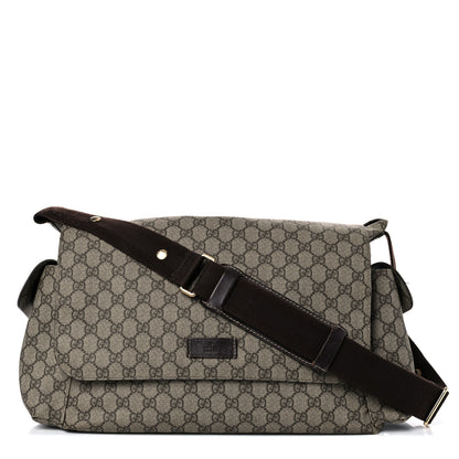 Gucci GG Plus Monogram Messenger Diaper Bag Dark Brown 3 of 32