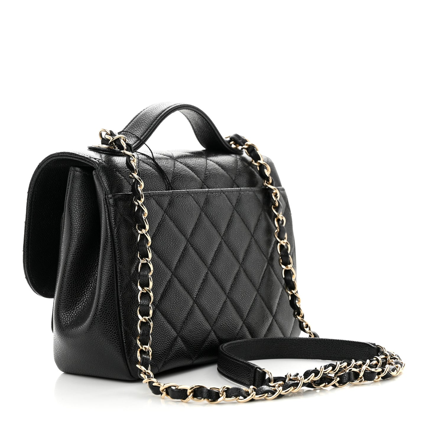Caviar Quilted Medium Business Affinity Flap Black