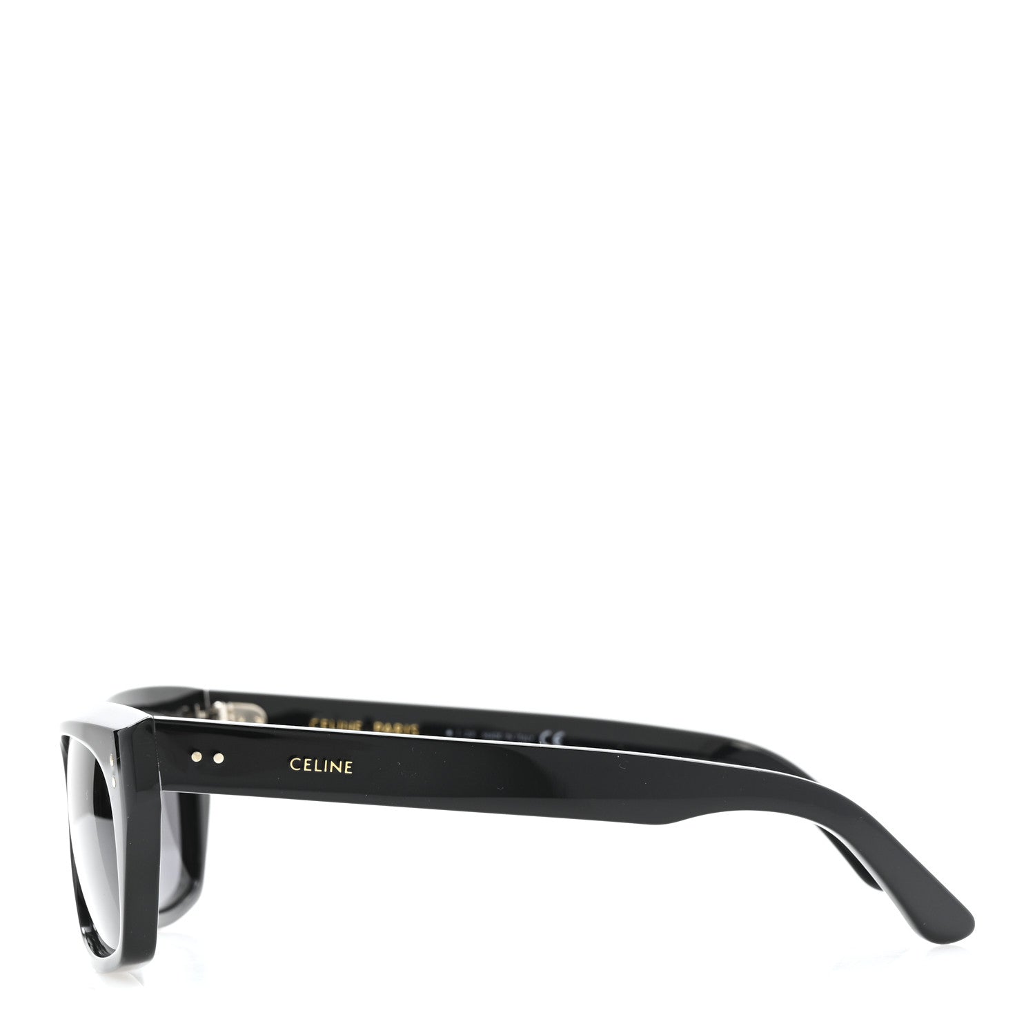 Celine Acetate Polarized Rectangular Sunglasses CL40060I Black 3 of 7