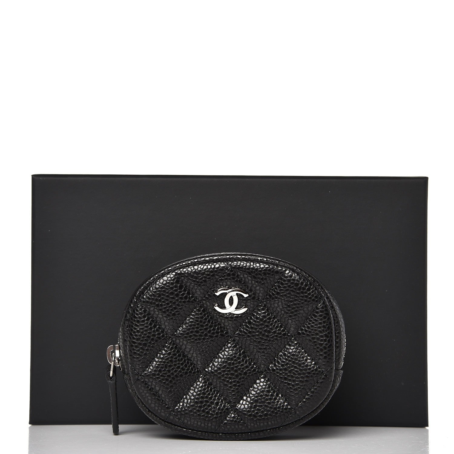Chanel Caviar Quilted Zip Around Classic Coin Purse Black 8 of 8