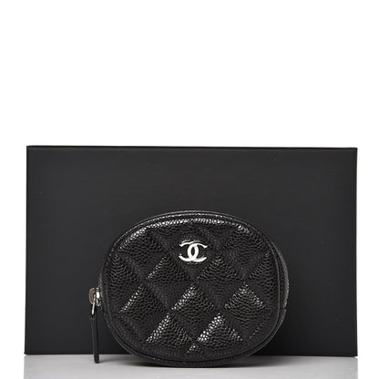 Chanel Caviar Quilted Zip Around Classic Coin Purse Black 8 of 8