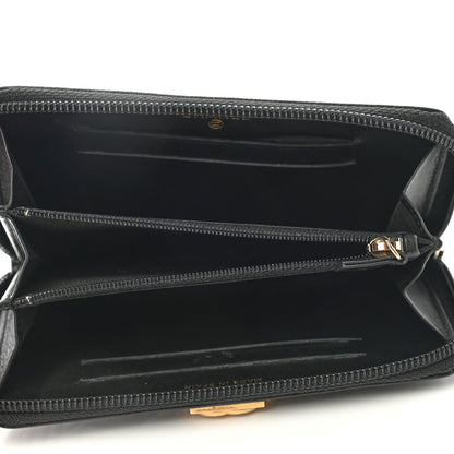 Chanel Caviar Quilted Small Boy Zip Around Wallet Black 5 of 10