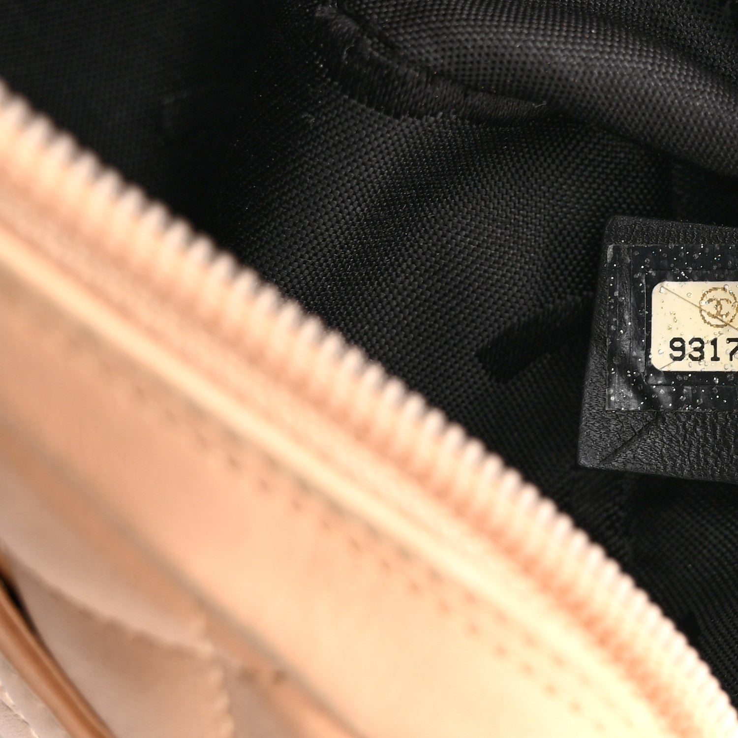 Chanel Calfskin Quilted Cambon Pochette Beige Black 7 of 13