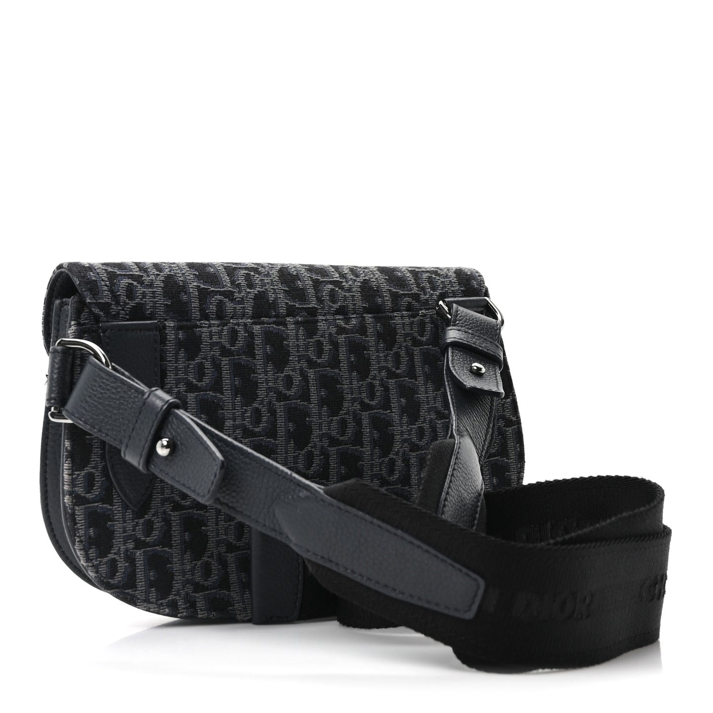 Oblique Saddle Messenger Pouch Blue Black