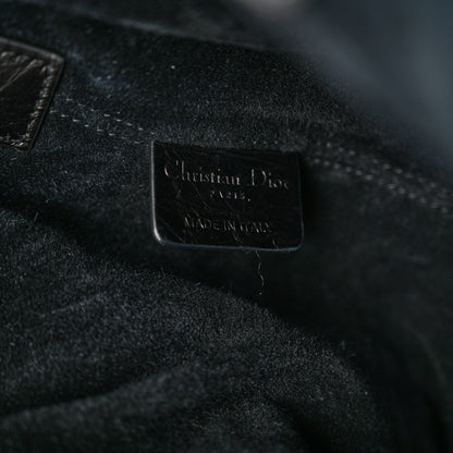 Christian Dior Crinkled Calfskin Macrocannage Small Toujours Black 8 of 13